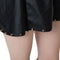 Chic Women PU Leather Rivet Elastic Waistband A-Line Mini Skirt