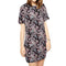 Women Dress Paisley Print Short Sleeve Black