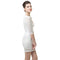 Sexy Floral Sweetheart Neck Half Sleeve Women's Slim White Mini Lace Dress