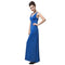 Elegant V Neck Sleeveless Open Back Women's Solid Color Maxi Dress