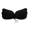 Sexy Women Silicone Adhesive Invisible Wing Bra Stick Gel Push Up Backless Strapless Rope Wedding Dress Black/Beige