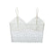 Sexy Women Tank Crop Top Lace Hollow Out V-Neck Sleeveless Slim Casual Vest Short Tee White