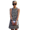 New Sexy Women Sleeveless A-Line Mini Dress Geometric Print Party Evening Shift Dress Black