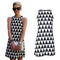 New Sexy Women Sleeveless A-Line Mini Dress Geometric Print Party Evening Shift Dress Black