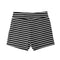 Women Shorts Summer Striped Shorts High Elastic Waist Ladies Casual Pants Black/White