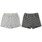 Women Shorts Summer Striped Shorts High Elastic Waist Ladies Casual Pants Black/White