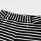 Women Shorts Summer Striped Shorts High Elastic Waist Ladies Casual Pants Black/White