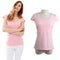 New Fashion Women T-Shirt Sexy Cut Out Back Short Sleeve Solid Slim Elegant Tops Tee Shirt Pink