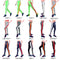 New Fashion Women Sport Leggings Stripe High Waist Yoga Fitness Gym Running Stretch Tights Long Pants Trousers