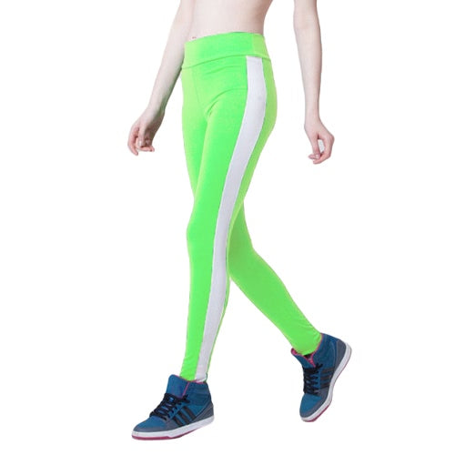 New Fashion Women Sport Leggings Stripe High Waist Yoga Fitness Gym Running Stretch Tights Long Pants Trousers