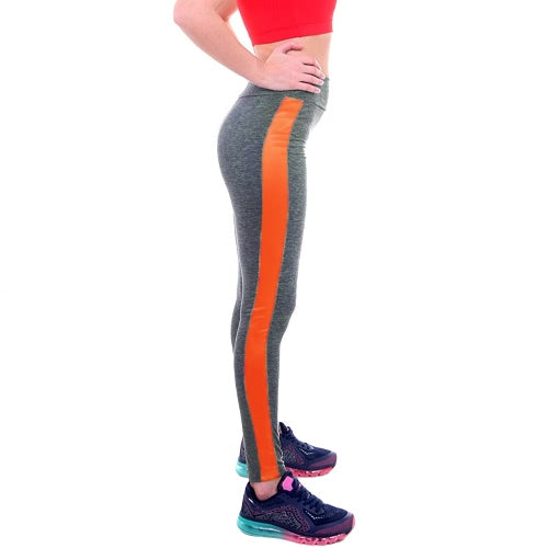 New Fashion Women Sport Leggings Stripe High Waist Yoga Fitness Gym Running Stretch Tights Long Pants Trousers