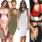 New Fashion Women Bodycon Dress Scoop Neck Sleeveless Evening Club Wear Midi Dress