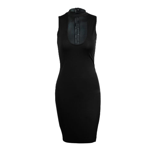 New Fashion Women Bodycon Dress Scoop Neck Sleeveless Evening Club Wear Midi Dress