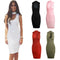 New Fashion Women Bodycon Dress Scoop Neck Sleeveless Evening Club Wear Midi Dress