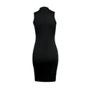 New Fashion Women Bodycon Dress Scoop Neck Sleeveless Evening Club Wear Midi Dress