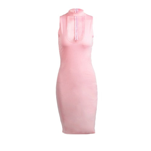 Women Bodycon Scoop Neck Sleeveless Dress