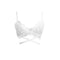 Sexy Women Bra Sheer Lace Mesh Hollow Out Cross Adjustable Strap Unlined Cup Bralette Unpadded Bra Lingerie White