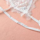 Sexy Women Bra Sheer Lace Mesh Hollow Out Cross Adjustable Strap Unlined Cup Bralette Unpadded Bra Lingerie White