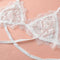 Sexy Women Bra Sheer Lace Mesh Hollow Out Cross Adjustable Strap Unlined Cup Bralette Unpadded Bra Lingerie White