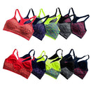 Fashion Women Sports Bra Wireless Adjustable Straps Detachable Pads Top Stretchy Gym Fitness Bra