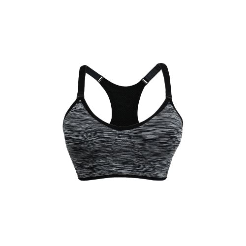 Fashion Women Sports Bra Wireless Adjustable Straps Detachable Pads Top Stretchy Gym Fitness Bra