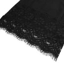 Women Crochet Lace Skirt Elastic Waist Hollow Out Work Career Mini OL Skirt Black