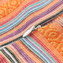 Fashion Women Mini Skirt Vintage Jacquard Striped Tassel Back Zipper High Waist Ethnic Bodycon A-Line Skirt Red/Orange