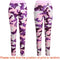 Fashion Women Sports Pants Camo Contrast Elastic Waist Running Fitness Yoga Trousers Workout Leggings Black/Pink