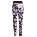 Fashion Women Sports Pants Camo Contrast Elastic Waist Running Fitness Yoga Trousers Workout Leggings Black/Pink