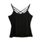 New Sexy Women Criss Cross Top Spaghetti Strap V Neck Sleeveless Backless Bodycon Tank Top T-Shirt Watermelon Red/Black