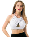 New Fashion Women Tank Top Cross-Front Hollow Out Self Tie Halter-Neck Backless Vest Crop Top