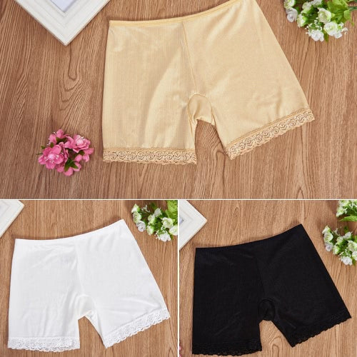 Fashion Women Safety Shorts Pants Lace Cuff Elastic Waist Stretch Boyshorts Seamless Underwear Short Leggings