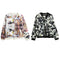 Stylish Bomber Jacket Print Zipper Long Sleeve Women's Coat