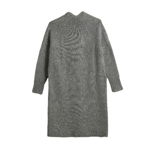 New Autumn Winter Women Cardigan Knit Sweater Long Sleeve Casual Loose Knitwear Grey/Black/Camel