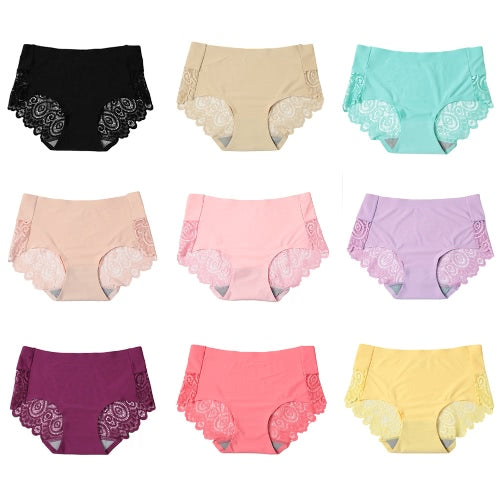 Sexy Women Lace Panties Briefs Ultra-Thin Seamless Solid Breathable Underwear Unerpants