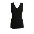 New Fashion Women Tank Top Zipper V-Neck Sleeveless Casual Vest Slim Top