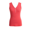 New Fashion Women Tank Top Zipper V-Neck Sleeveless Casual Vest Slim Top