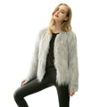 New Winter Women Faux Fur Coat Open Front Long Sleeve Fluffy Warm Outerwear Jacket Short Overcoat