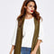 Fashion Women Vest Coat Faux Leather Notched Collar Sleeveless Long Waistcoat Jacket Outerwear Black/Brown/Army Green