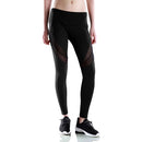 New Women Leggings Sports Pants Sheer Mesh Splicing High Waist Yoga Pants Stretchy Jogging Fitness Tights Gym Trousers Black/Purple/Red