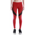 New Women Leggings Sports Pants Sheer Mesh Splicing High Waist Yoga Pants Stretchy Jogging Fitness Tights Gym Trousers Black/Purple/Red