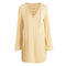 New Sexy Women Knit Dress Lace Up V-Neck Flare Sleeve Solid Casual Party Mini Sweater Dress