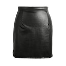 Europe Sexy Mini Women Skirt PU Leather Solid Split Zipper Pencil Skirts OL Casual Slim Clubwear Black/Coffee/Burgundy