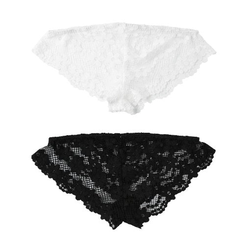 Women Lace Panties Floral Hollow Out Dropped Waist Underpants Underwear Ladies Intimates Briefs Lingerie