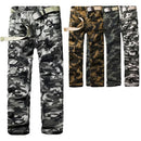 New Men Cargo Trousers Camouflage Multi-Pockets Camping Work Military Style Outdoor Casual Pants