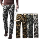 New Men Cargo Trousers Camouflage Multi-Pockets Camping Work Military Style Outdoor Casual Pants