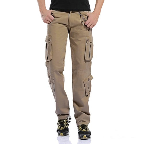 Men's Cargo Pants Military Army Pants Baggy Tactical Outdoor Casual Long Trousers