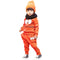 Cute Baby Boys Girls Unisex Suit Smiling Face Print Zipper Pocket O-Neck Sportswear Tracksuit Green/Orange