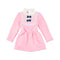 Cute Turtleneck Lace Bow Knot Keyhole Button Princess Dress for Girl