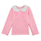 Sweet Cute Kids T-Shirt Peter Pan Collar Long Sleeve Keyhole Children Girls' Top